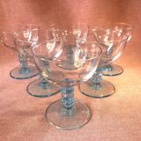 Vintage blue champagne glasses