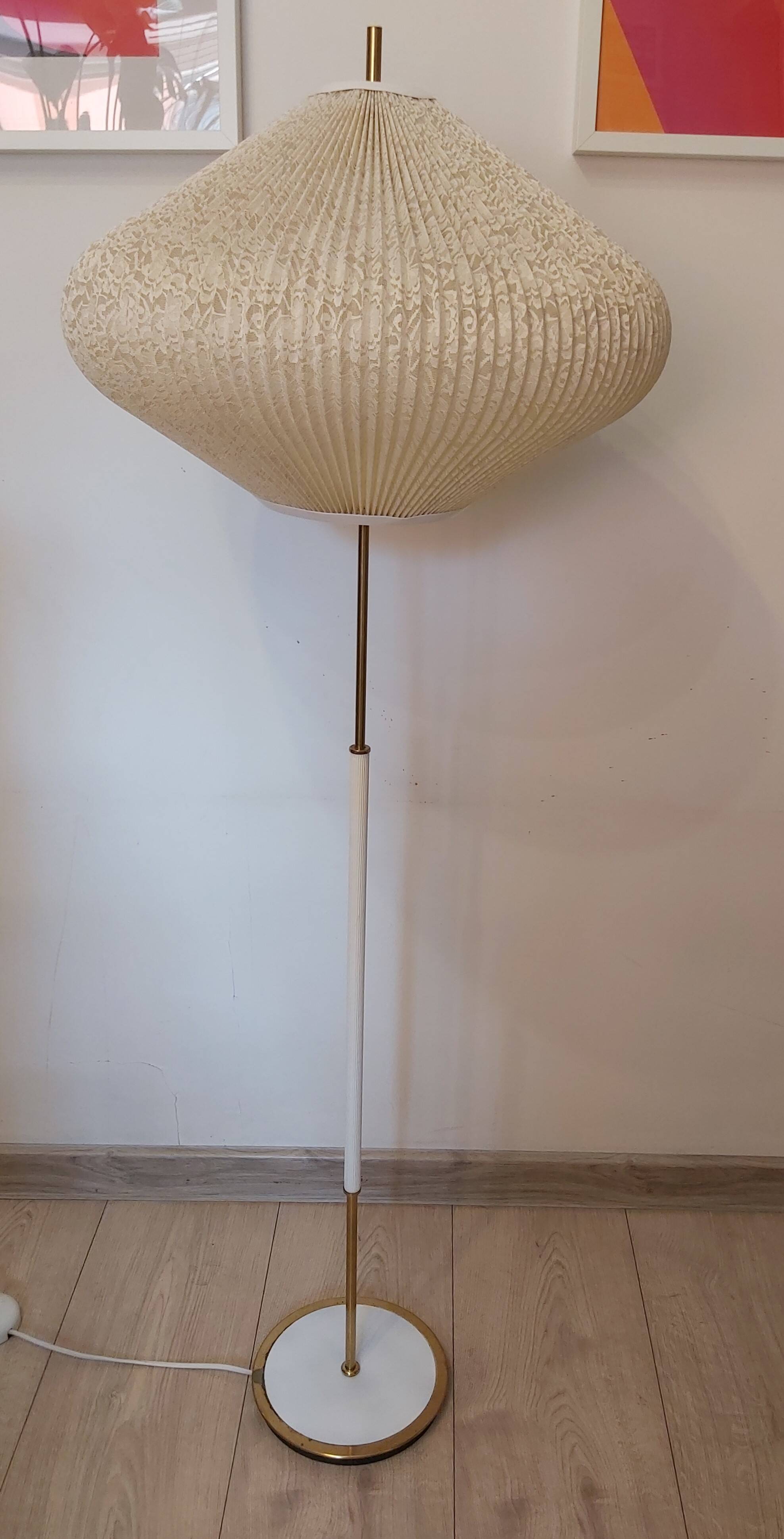 Lampadaire avec abat-jour style Rispal