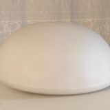 Plafonnier applique globe en verre blanc sablé années 70/80