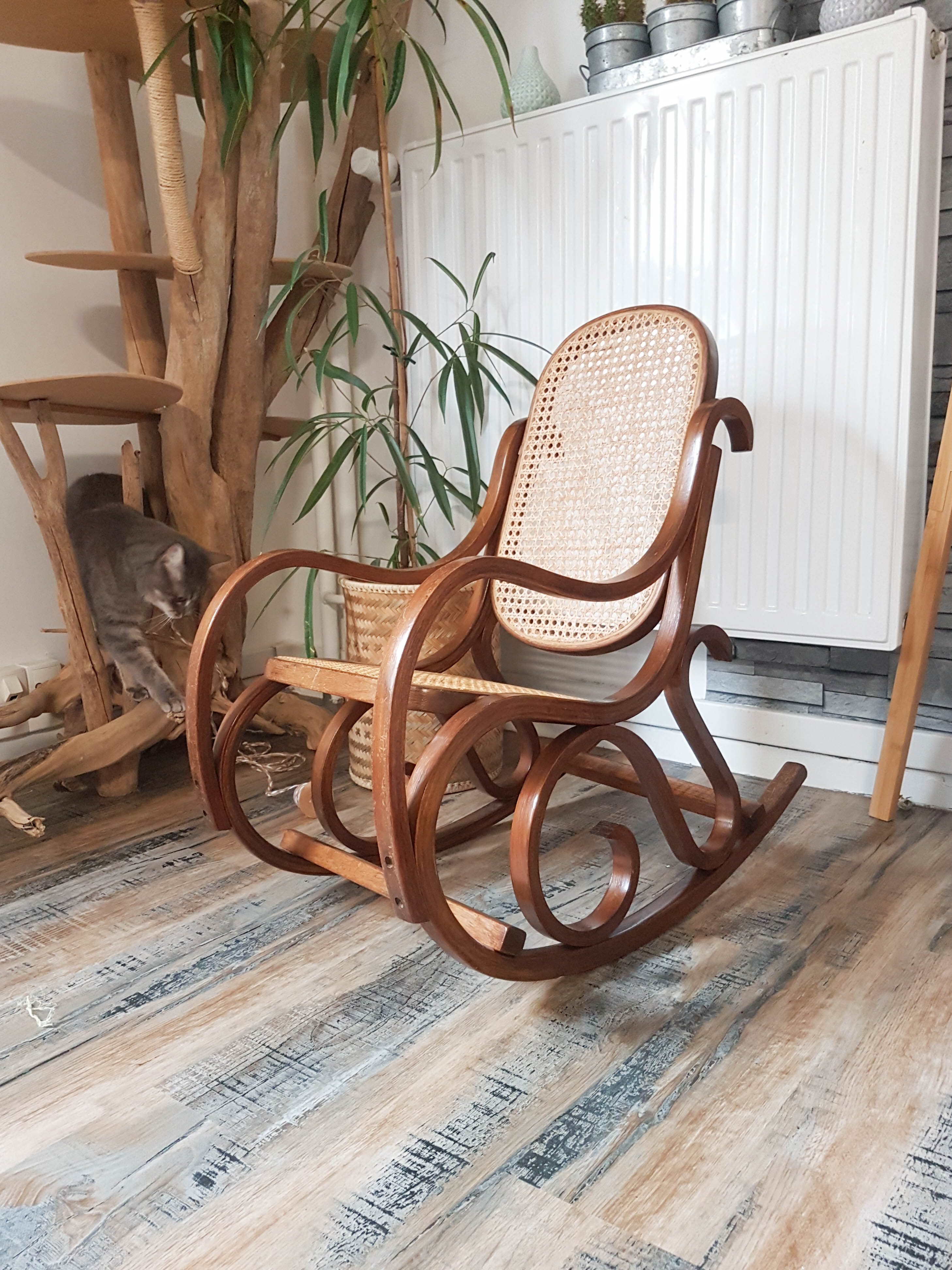 Rocking flesh child wood Rocking Chair