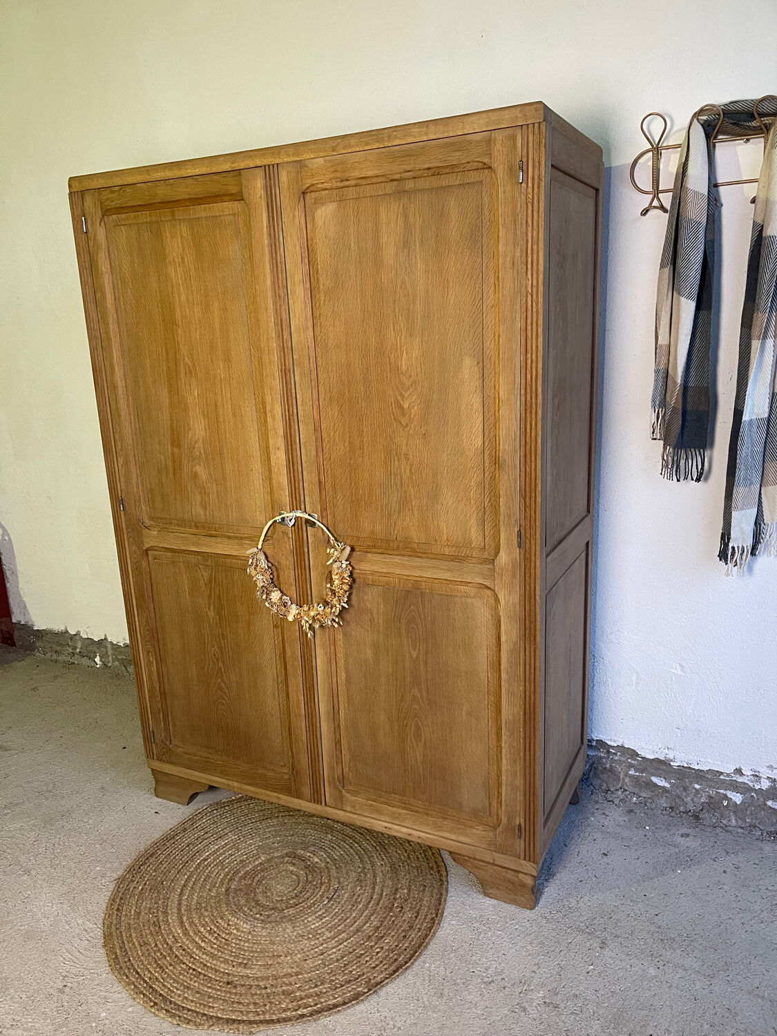 Parisian wardrobe in solid oak