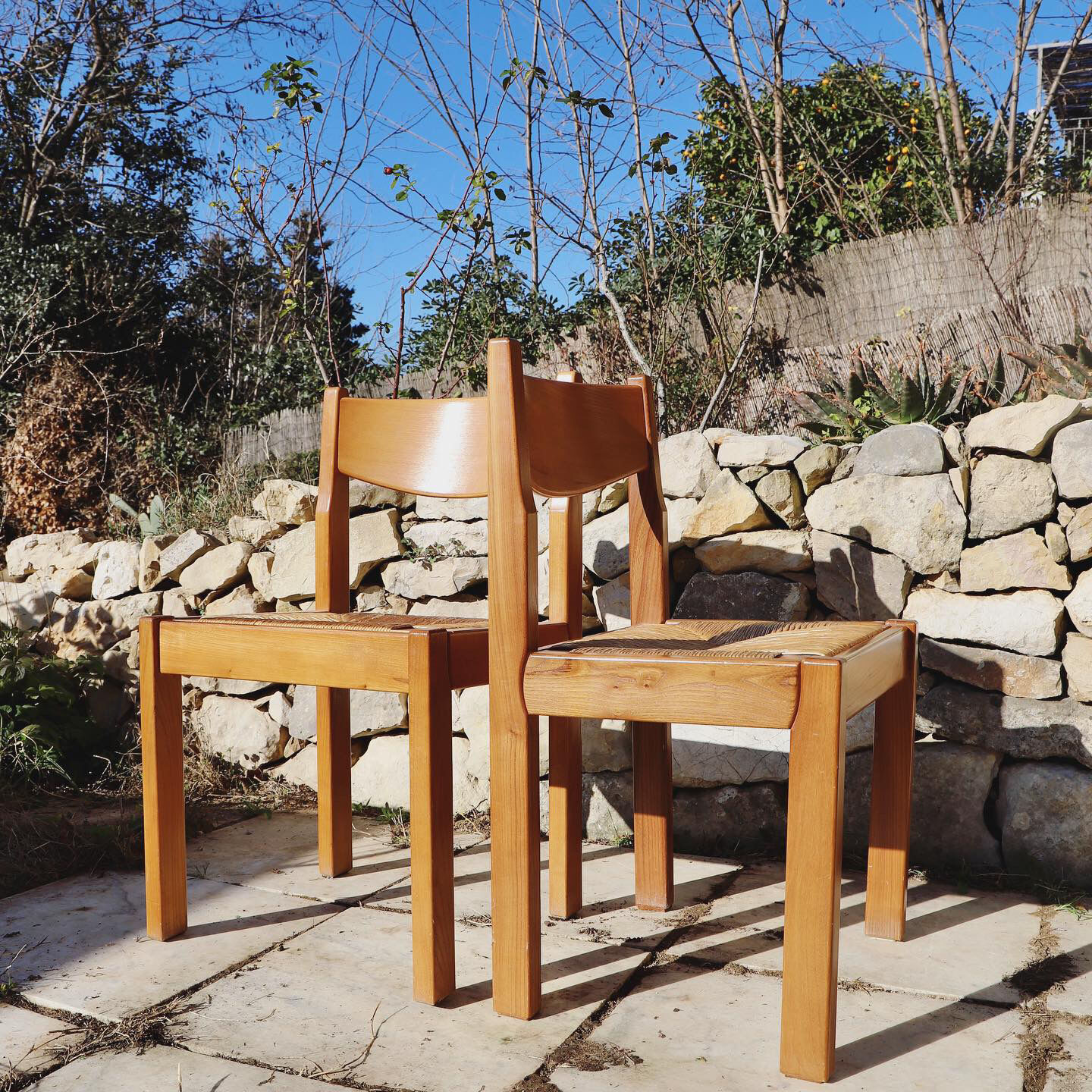 Paire de chaises maison Regain en orme