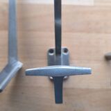 Set of 3 aluminum wall hooks 1960