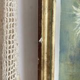 Still life bouquet of chrysanthemums, oil on canvas