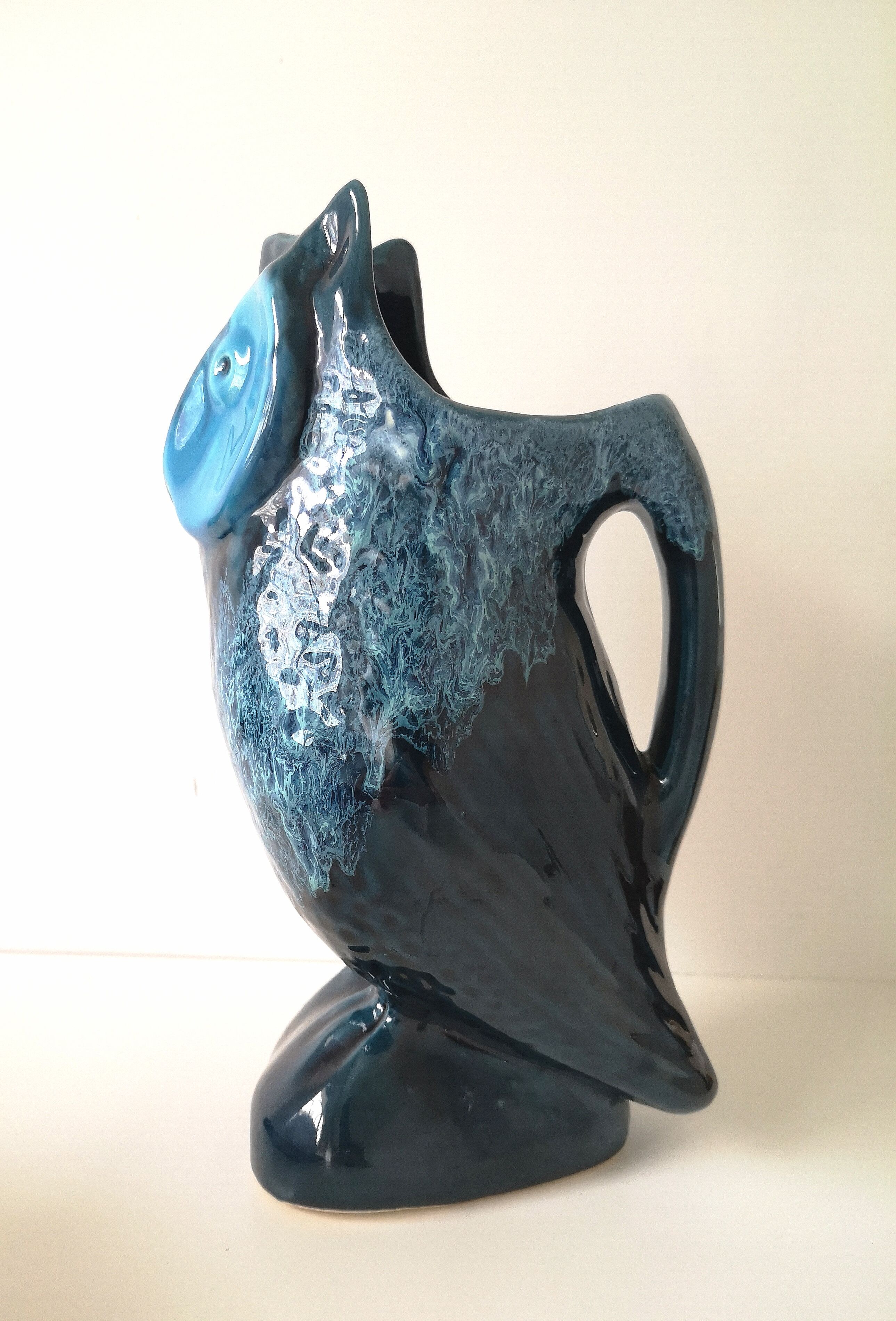 Pitcher, zoomorphic decanter owl vintage owl