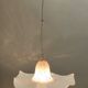 Postmodern White Murano Glass Pendant Marked La Murrina, Italy 1980s