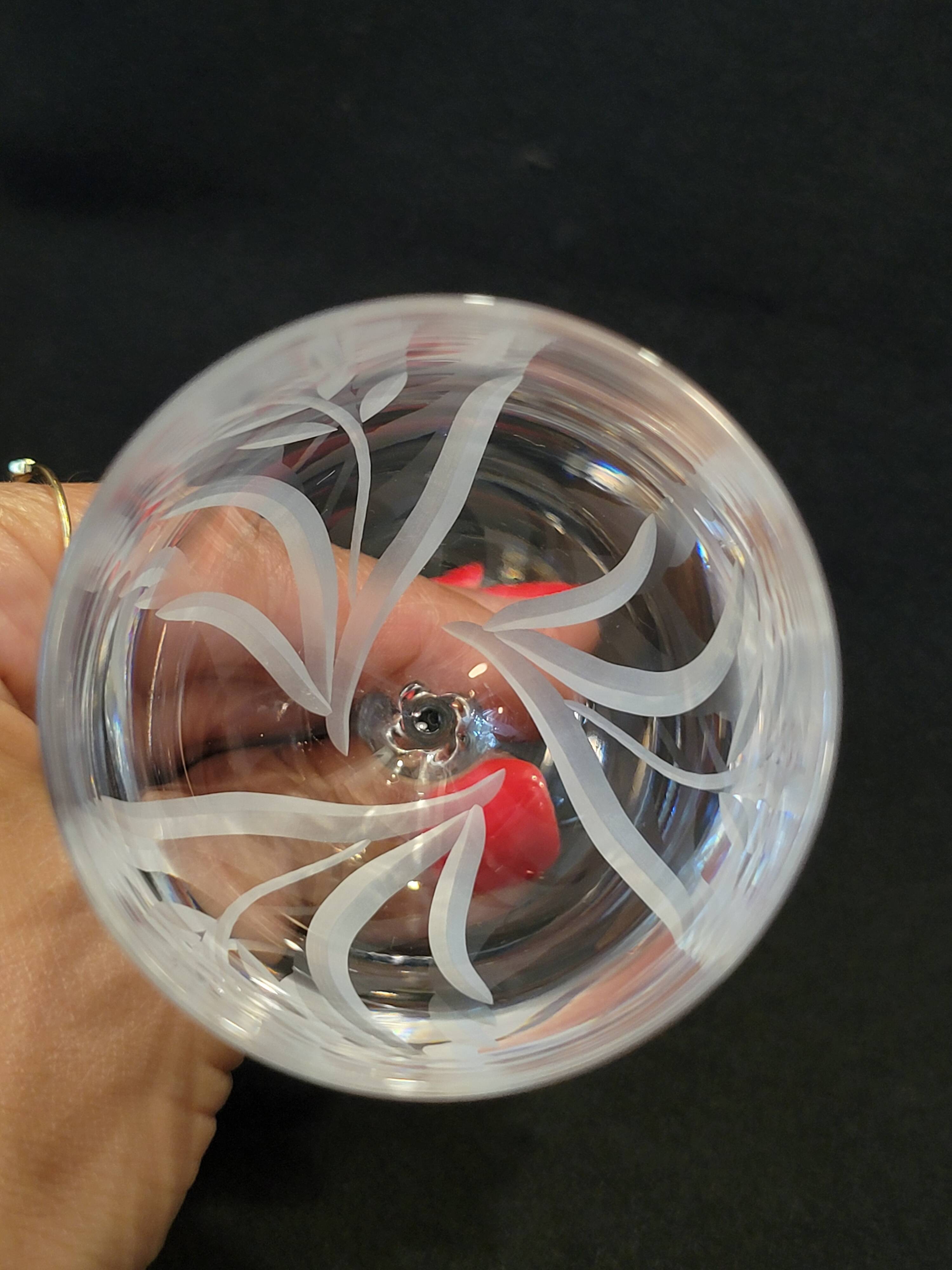 12 White Wine Glasses in Arques Crystal, Fleury Cut Flamépis Pattern