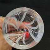 12 White Wine Glasses in Arques Crystal, Fleury Cut Flamépis Pattern