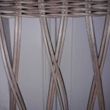 Metal and wicker coat holder