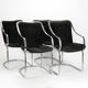 4 chairs in metal chrome, cidue, italy, 1980
