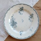 Round serving dish, old ironstone from Choisy le Roi, HB&Cie model Lucie.