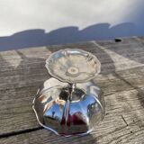 6 stainless steel cups on foot 1970