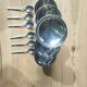 Vintage ice cream or dessert service in stainless steel