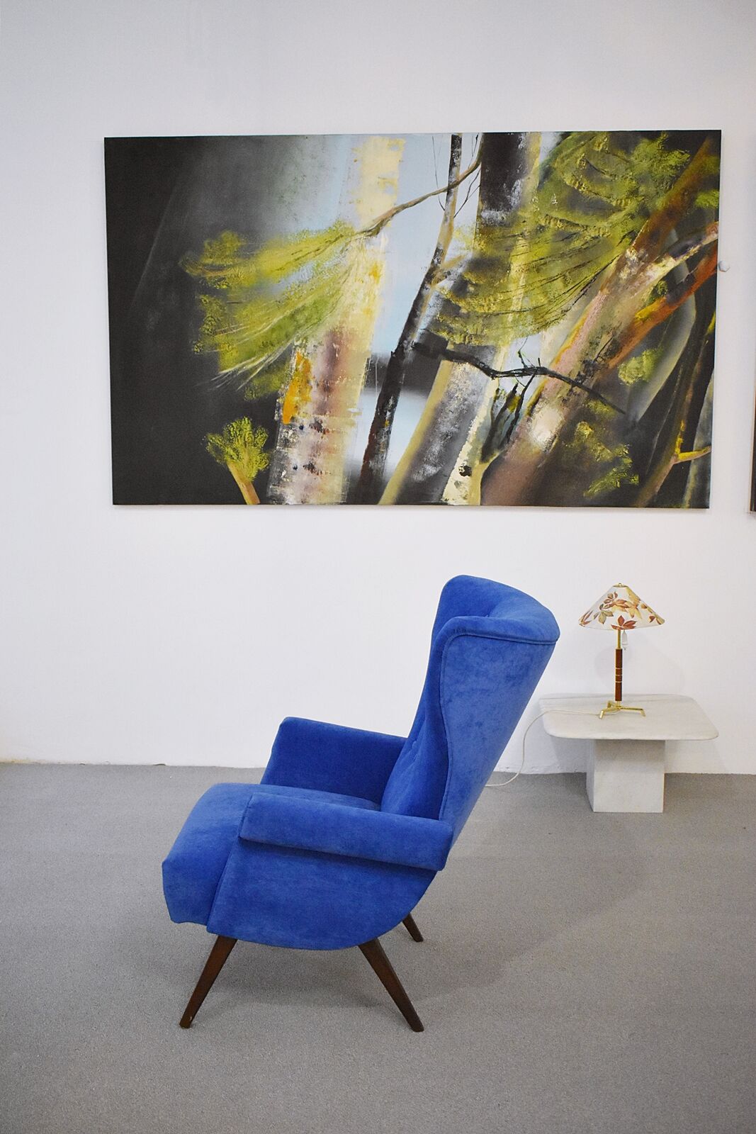 Austrian wingback armchair