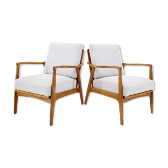 1960s Paire de fauteuils en hêtre par Drevotvar, Tchécoslovaquie
