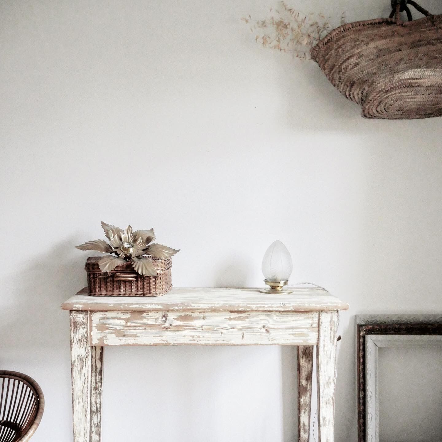 Patinated wooden console