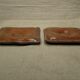 2 old leather elbow cushions for sport arm wrestling