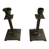 Paire de bougeoirs anciens XIXème