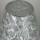 Vintage 80'S white and gold enameled blown glass vase Ht 45 cm