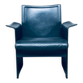 Postmodern Korium KM1 Leather Armchair by Tito Agnoli for Matteo Grassi, Italy, 1980s