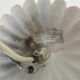 Masca vintage wheat stalk chandelier in off-white and pastel green metal.