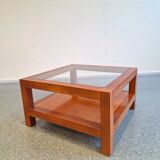 Table basse vintage en Merisier massif.