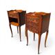 Pair of Louis XV style bedside tables in cherry wood.