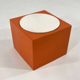 Orange and white stool Il Kubile by MIM Roma, 1970