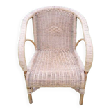 Old Light Wicker Armchair