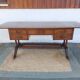 English desk and lyre chair, leather, extensions.