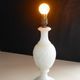 Antique lamp foot in alabaster marble torso belly, pearl rows