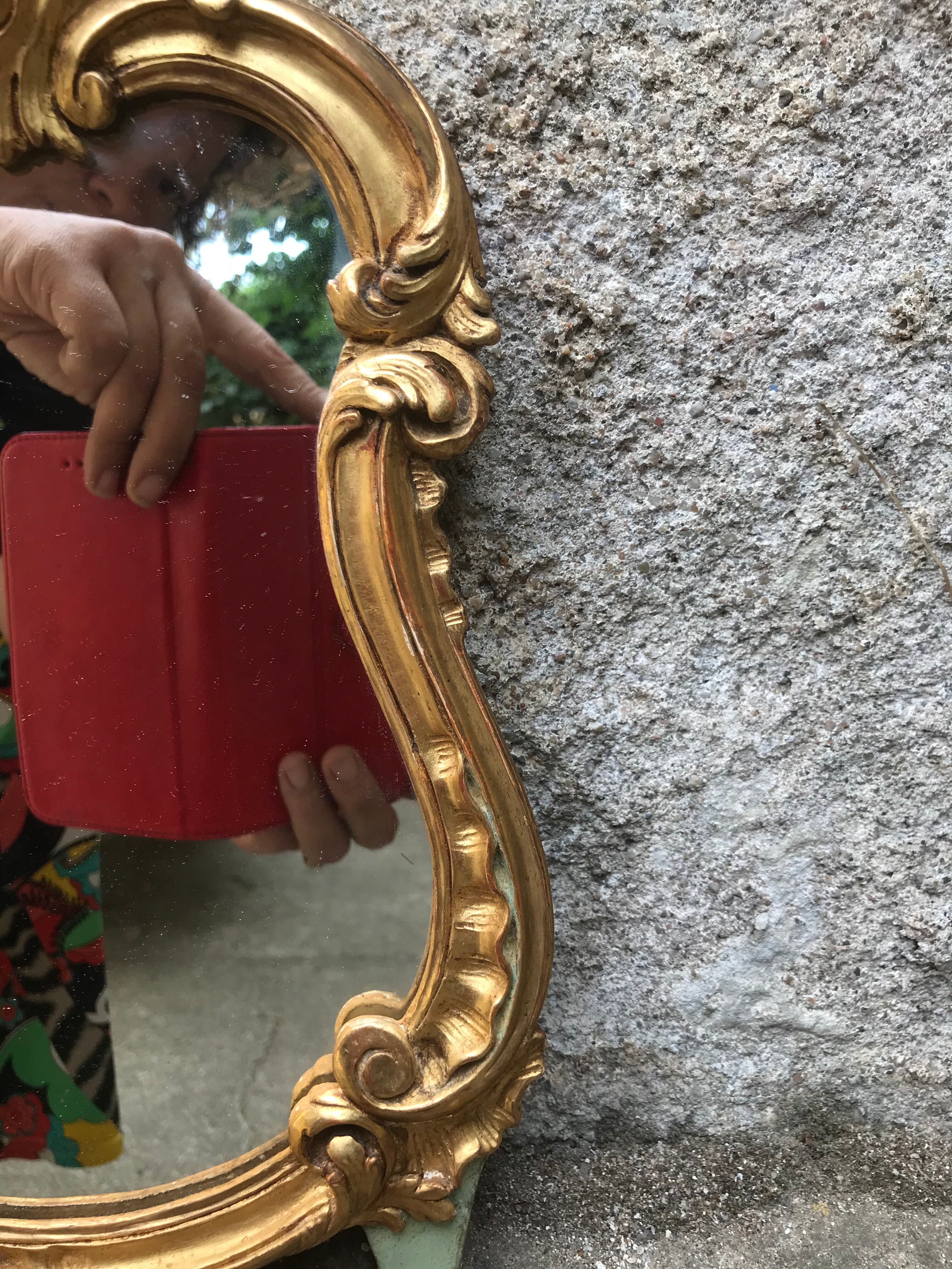 Miroir doré 31x22 cm