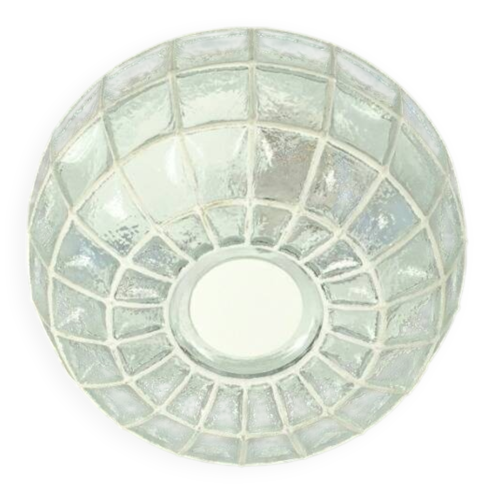 Mid-Century Glass Ceiling Light from Limburg, Germany, 1970s