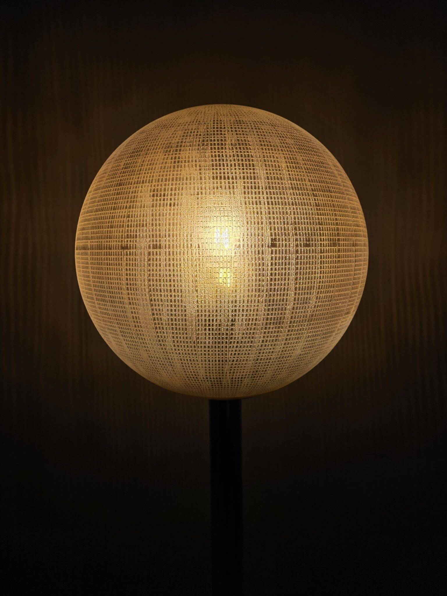 Italian floor lamp glass and brass