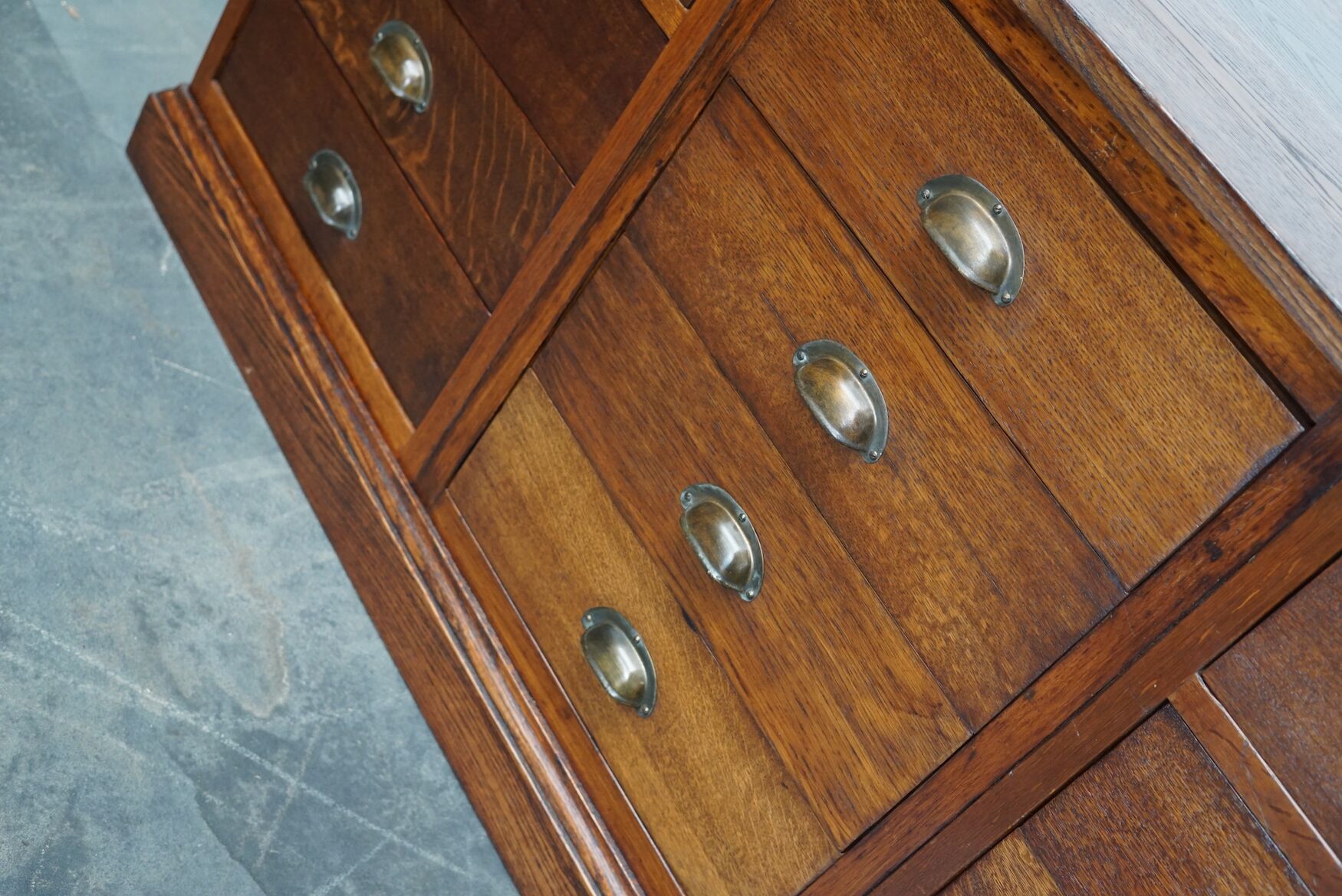 Dutch oak apothecary cabinet, 1930s