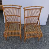 Pair of rattan chairs