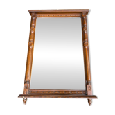 Henri II mirror in solid oak 67x97cm from the 19th century