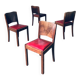Art Deco Dining Chair Set, Belgium, 1920s, Set of 4