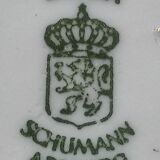 Mid Century Schumann Arzberg German porcelain coffee set in orange and yellow