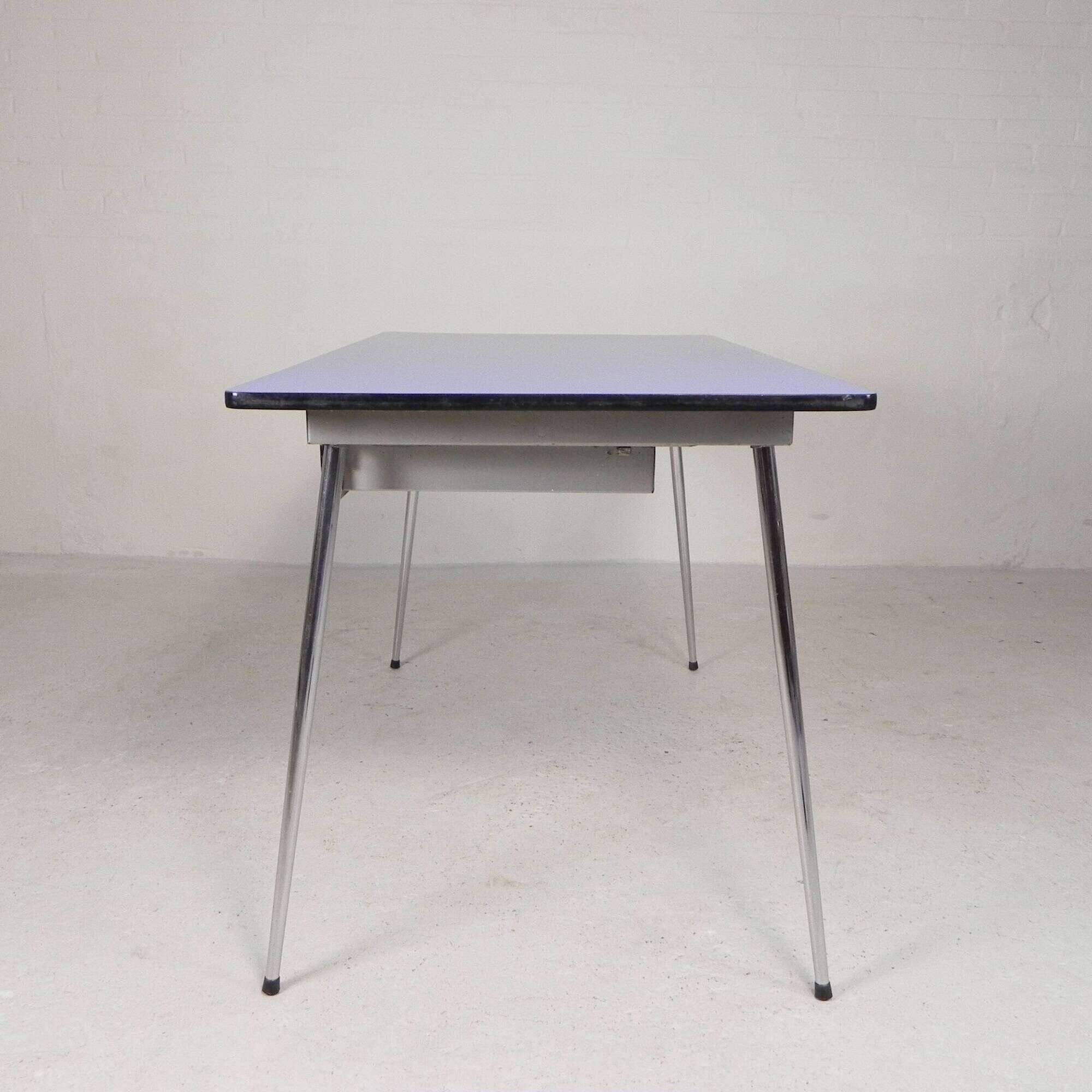 Formica table, desk with 2 drawers, 1950s