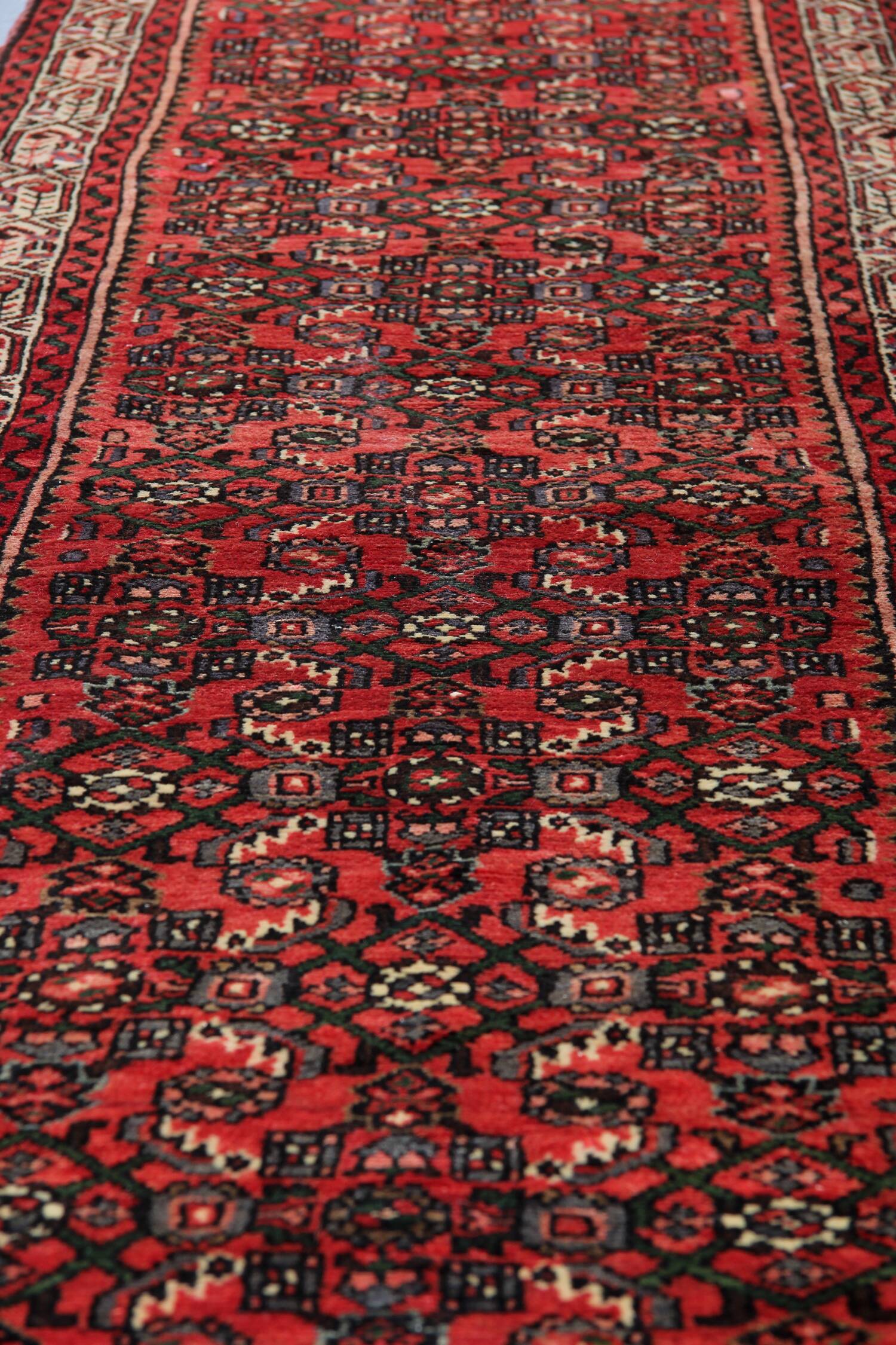 Wool Rugs Stair Runners, Red Arts Craft Runner Rug Handmade Oriental Carpet