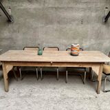 Large farm table solid wood draper table Length 240 cm