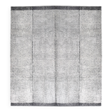 9x10 White Black %100 Wool Turkish Vintage Rug 277x296Cm