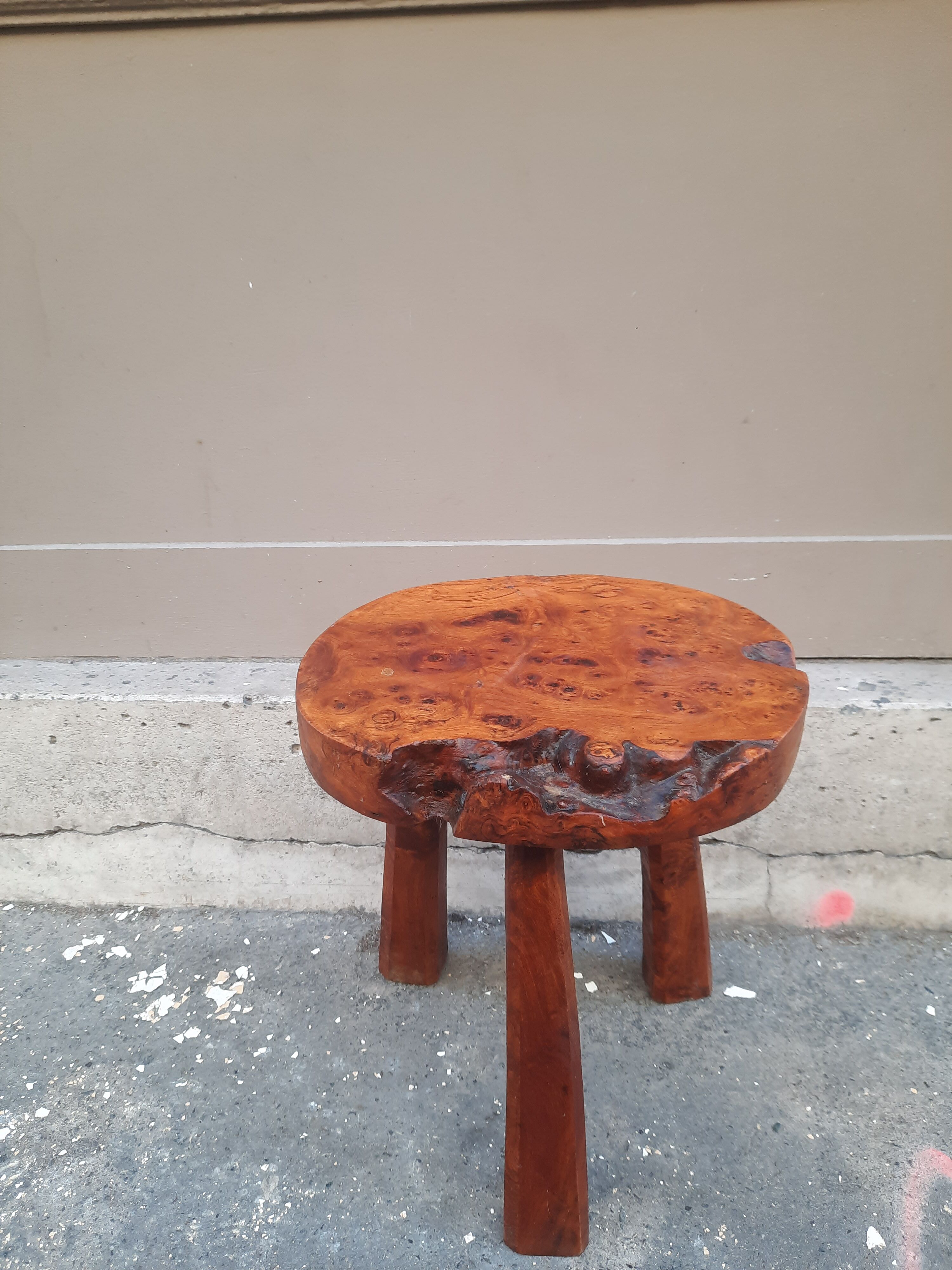 Brutalist style tripod stool