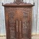 Antique Breton oak cabinet, richly carved