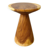 Table d'appoint minimaliste en suar massif avec piètement conique