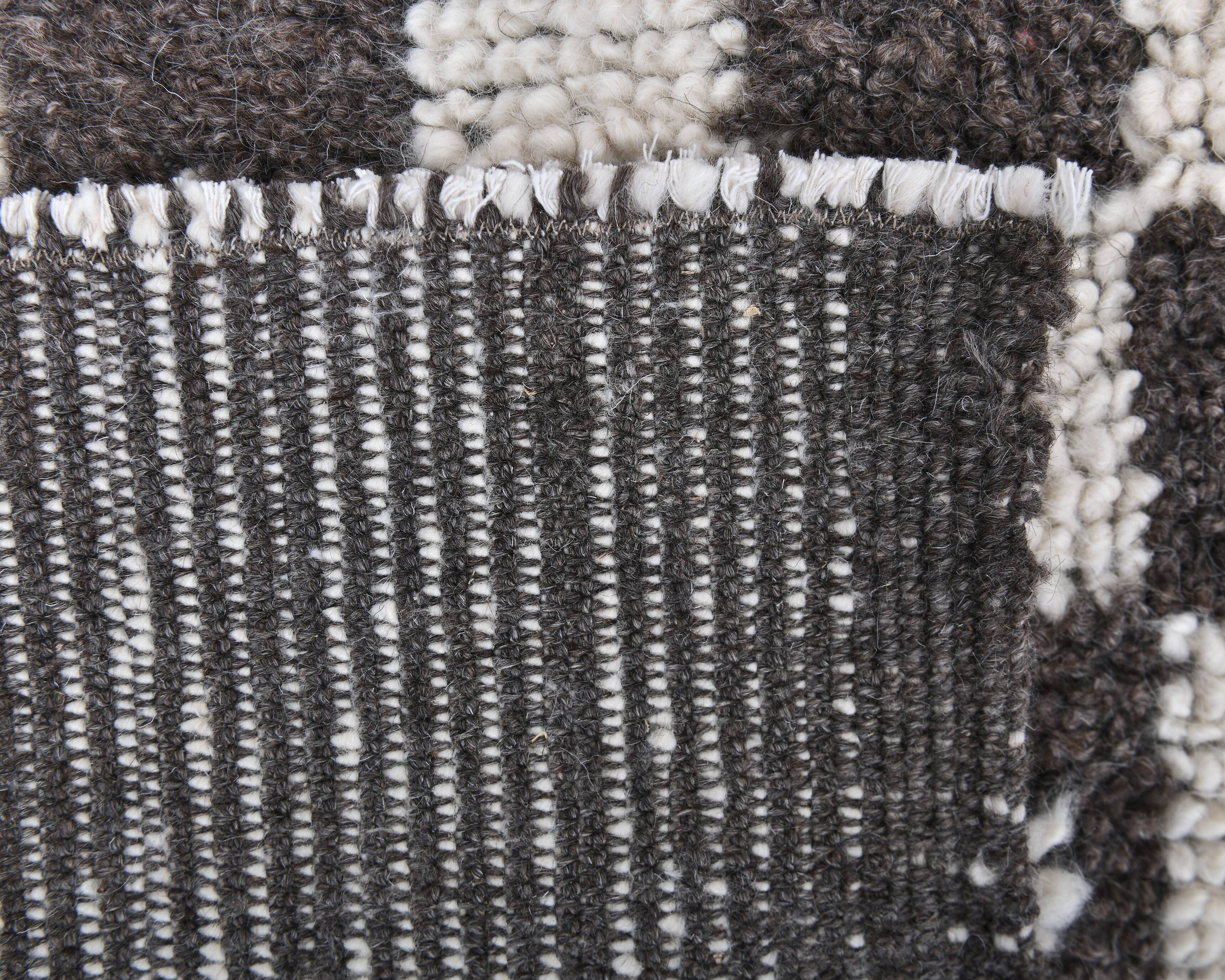 Tapis de couloir à carreaux fait main 2x10 69x308Cm SK241431