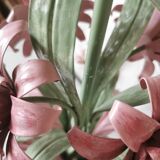 Lustre iron and painted sheet flowers camellias