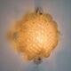 XL frosted leaf wall light, Murano glass, Italy, 1970