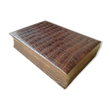 Box, wooden cigarette box covered with synthetic leather croco way